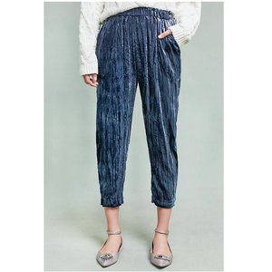 Anthropologie Ett:twa Blue Crushed Velvet Pants